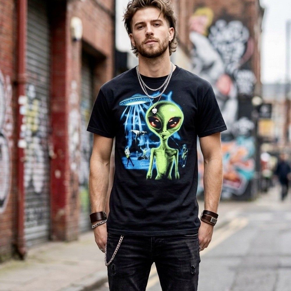 Blink-182 Aliens Exist Graphic T-Shirt XL Black Band Merch Tour NWOT